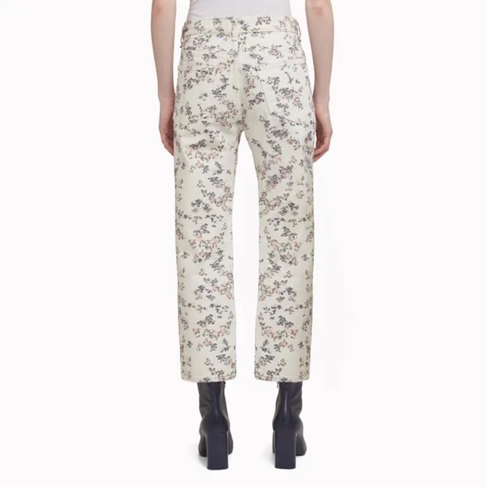 rag & bone Micro Floral Print Cropped Boy Jeans 25